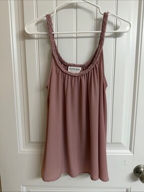Olive & Oak Dusty Mauve Braided-Strap Tank